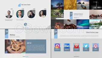现代通用商务场景公司产品服务企业时间线包装介绍宣传片 ae模板下载